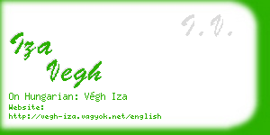iza vegh business card